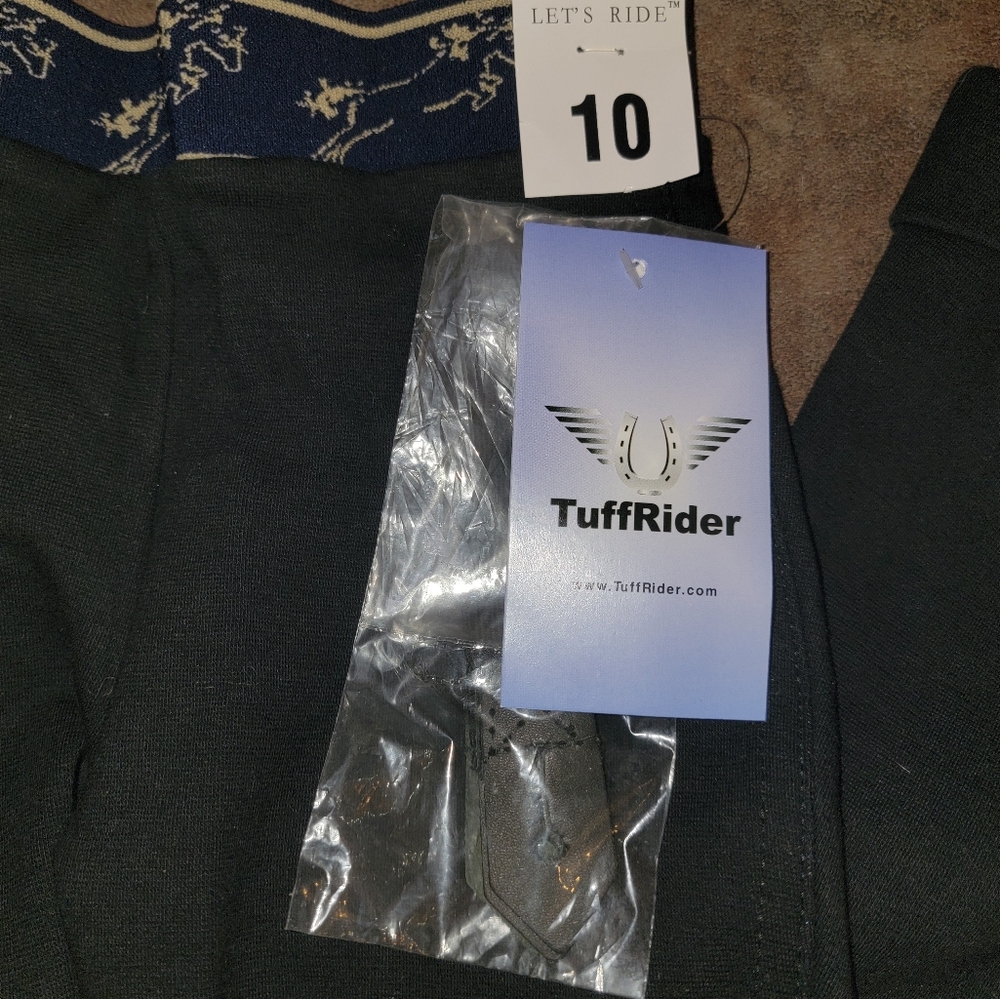 FIRM *NEW* Kids Sz 10 Horseback Riding Pants With Stirrips - Picture 3 of 7